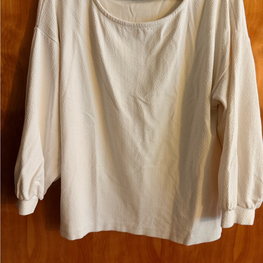 J. Crew Cream Textured Blouse